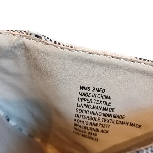 Black & White Striped Wedges Fringe Detail Size 9 Vera Wang - Picture 12 of 15